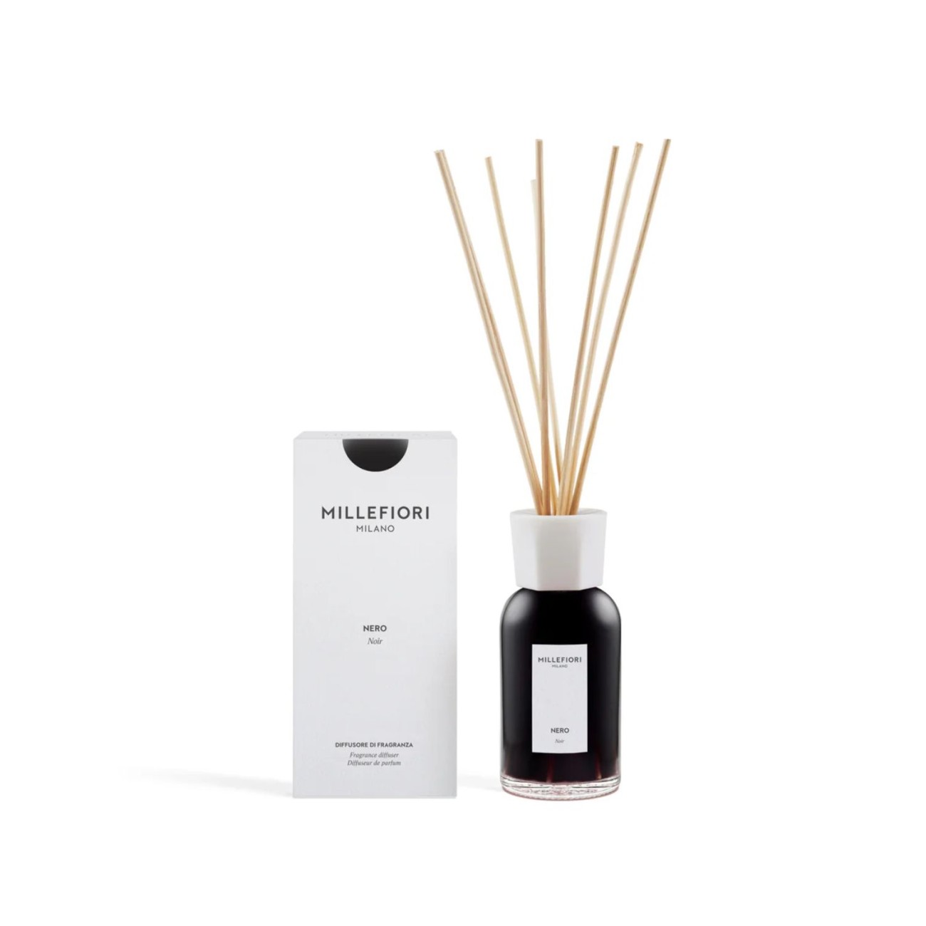 Millefiori Αρωματικά χώρου με στικς 250ml σειρά Nero Milano Αρωματικά Στικς