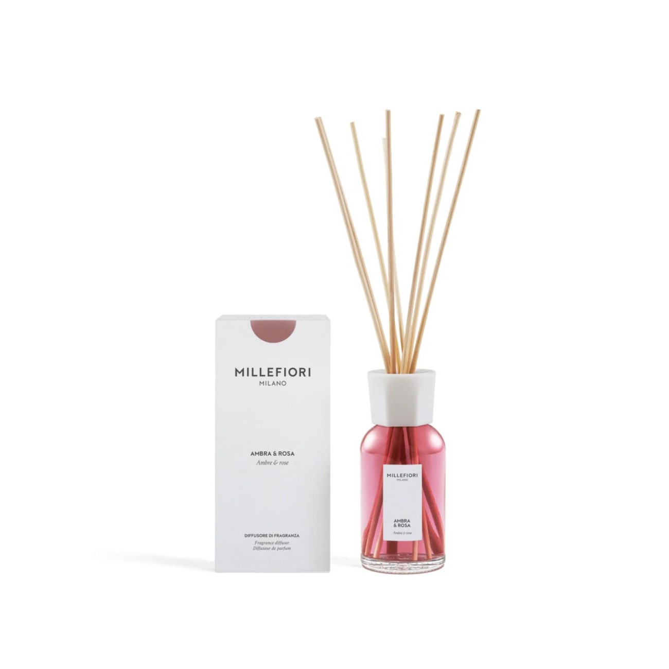 Millefiori Αρωματικά χώρου με στικς 100ml σειρά Ambra Rosa Milano Αρωματικά Στικς