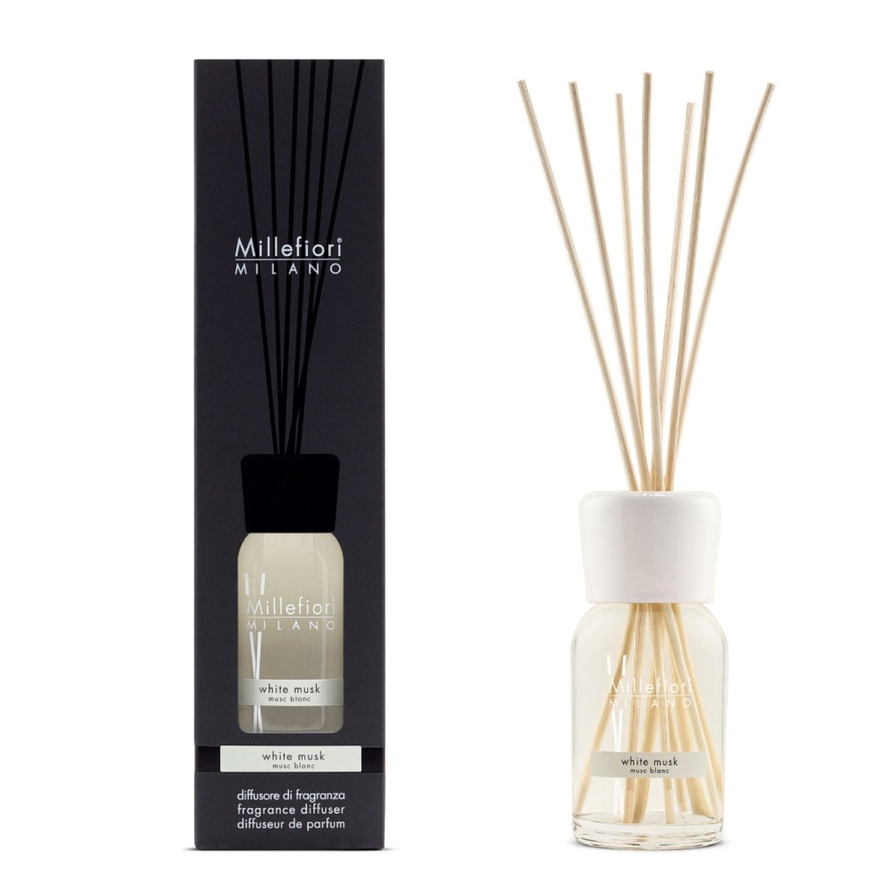 Millefiori Αρωματικά χώρου με στικς 100ml σειρά White Musk Milano Αρωματικά Στικς