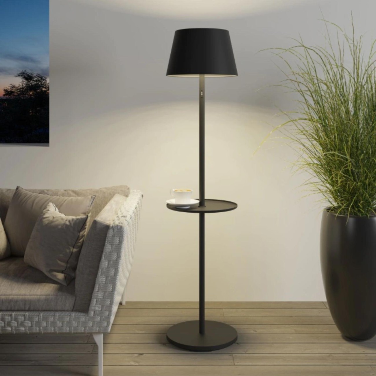 Sompex Φωτιστικό δαπέδου LED Outdoor μαύρο/9 colours σειρά Garcon Επιδαπέδια