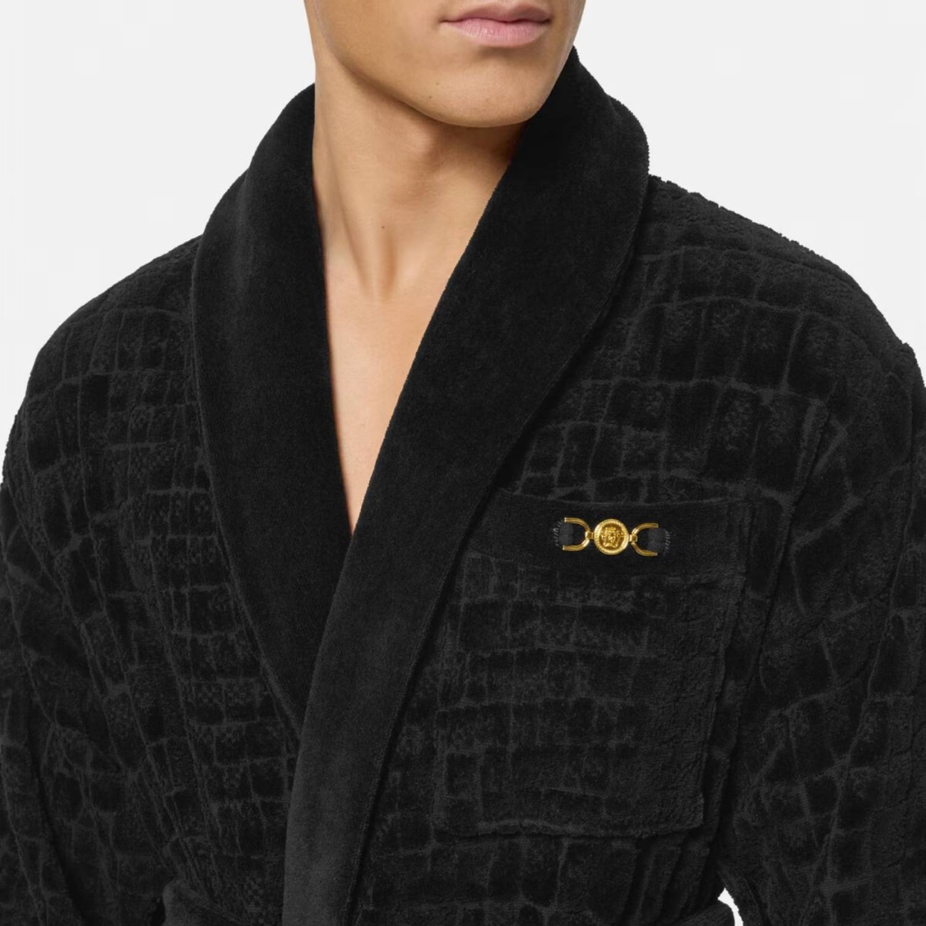 Versace Μπουρνούζι μαύρο large σειρά Μedusa 95 Μπουρνούζια
