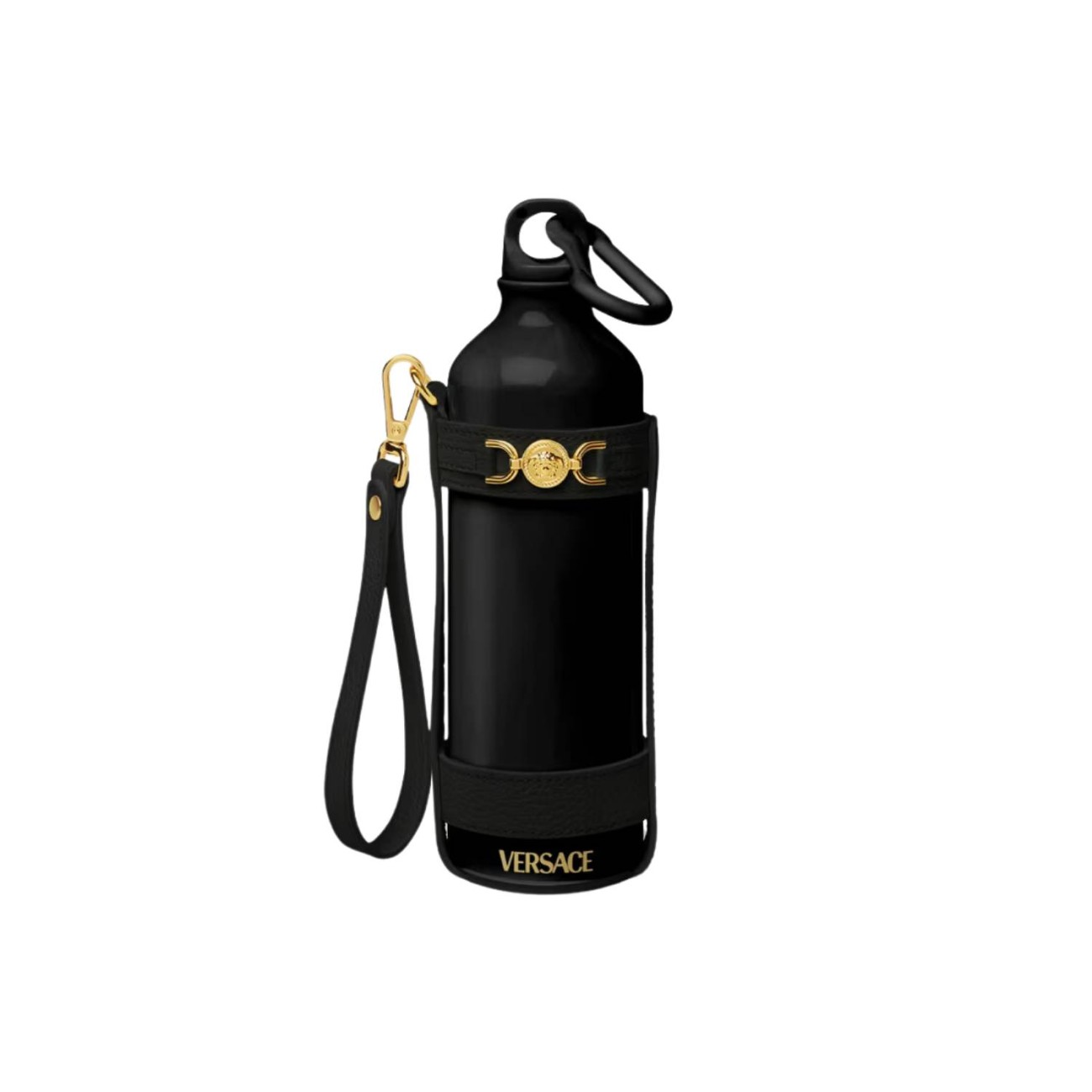 Versace Μπουκάλι θερμός 500ml & δερμάτινη θήκη μαύρο σειρά Medusa 95 by Rosenthal/Versace