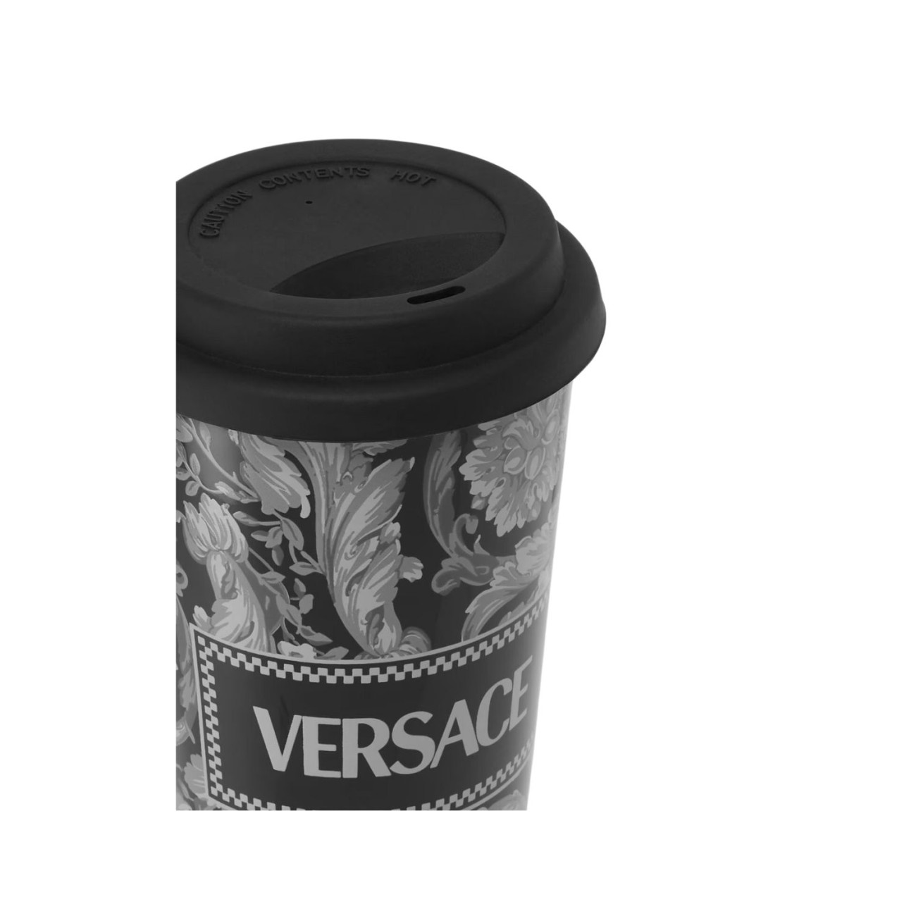Versace Κούπα με καπάκι μαύρο/γκρι 500 ml σειρά Barocco Barocco Haze by Rosenthal/Versace