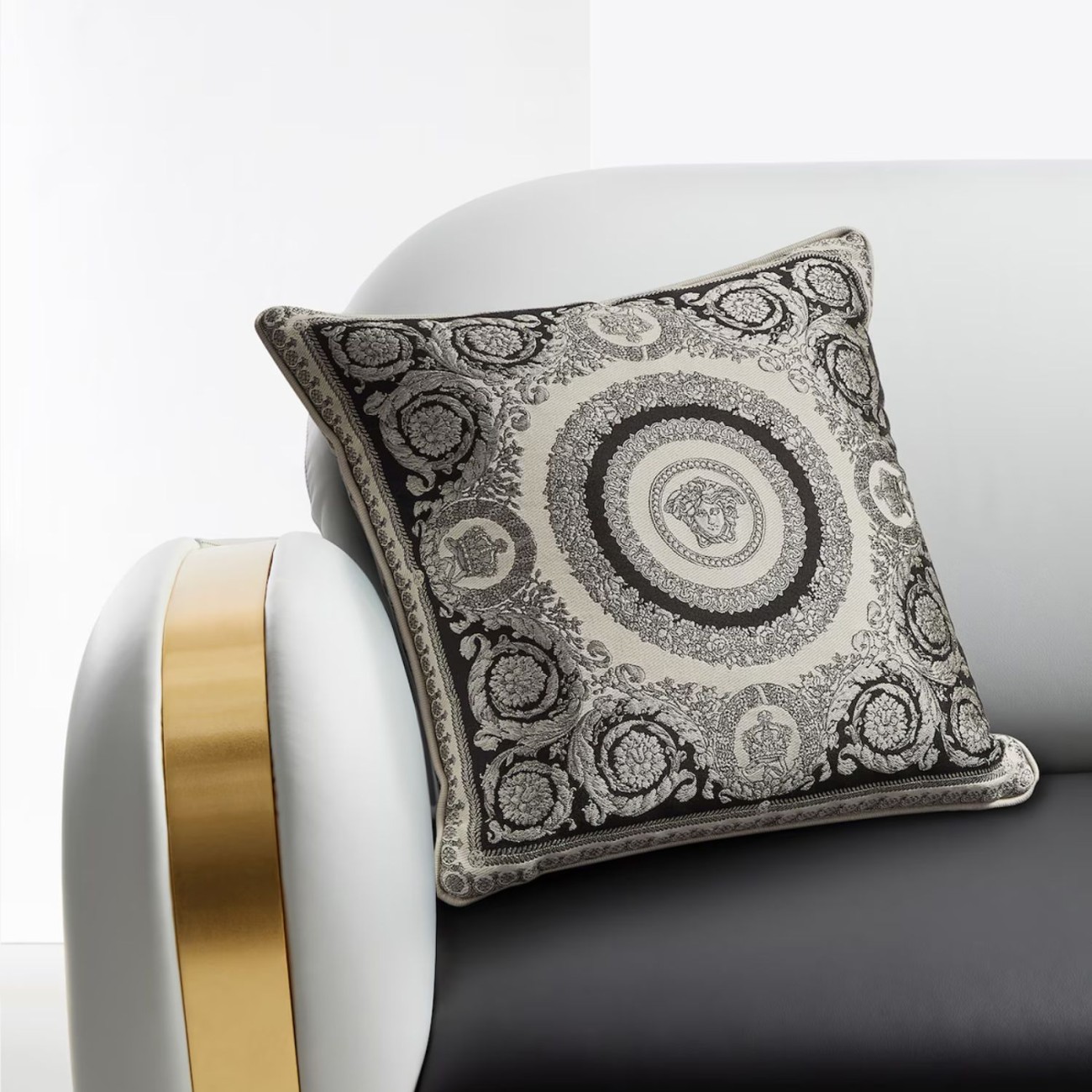 Versace Μαξιλάρι διακοσμητικό 45x45cm γκρι σειρά Crete de fleur Μαξιλάρια/Throws
