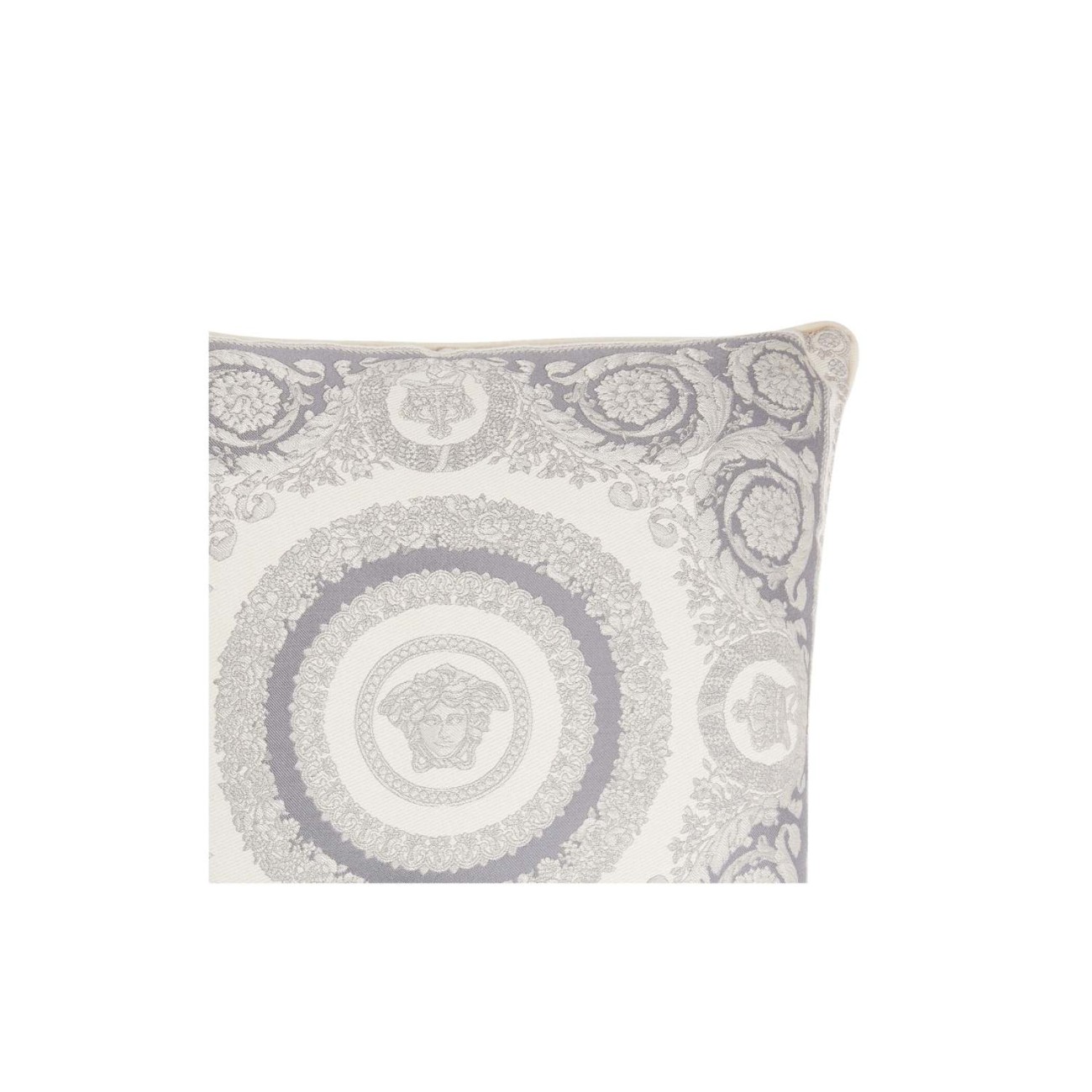 Versace Μαξιλάρι διακοσμητικό 60x60cm ασημί σειρά Crete de fleur Μαξιλάρια/Throws