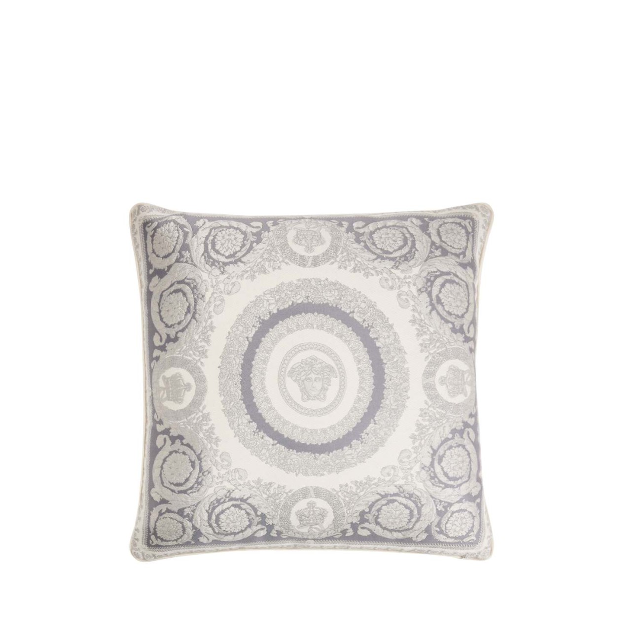Versace Μαξιλάρι διακοσμητικό 60x60cm ασημί σειρά Crete de fleur Μαξιλάρια/Throws