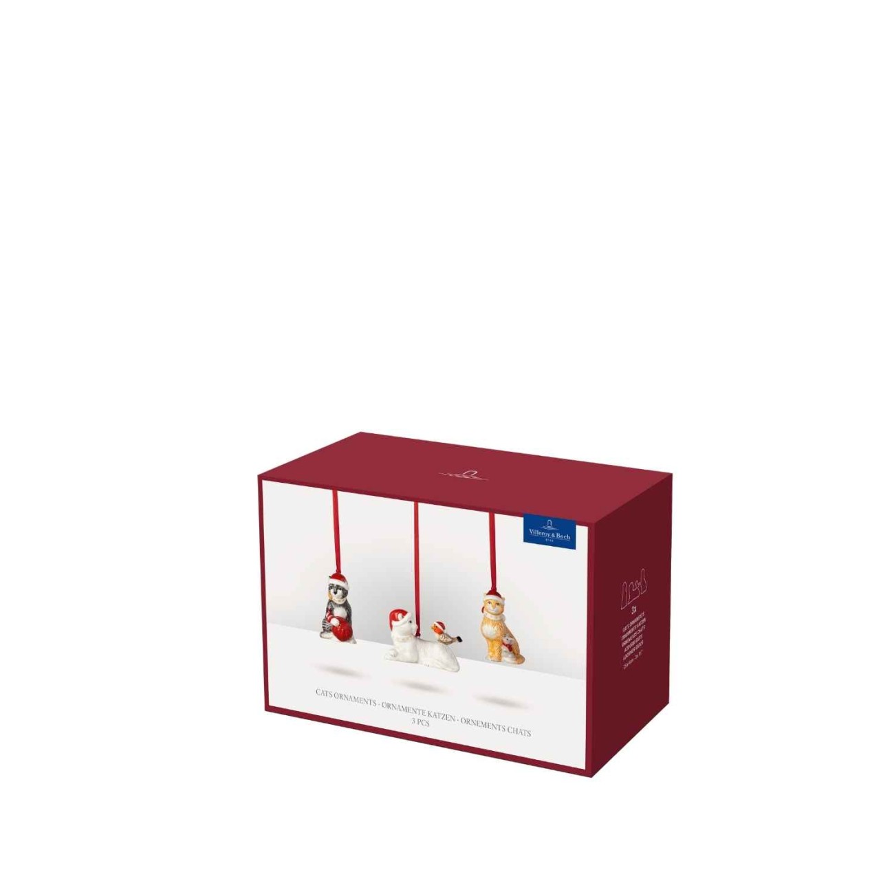Villeroy & Boch Στολίδι πορσελάνινο σετ 3 τεμ. Cats σειρά Nostalgic Ornaments Χριστουγεννιάτικα