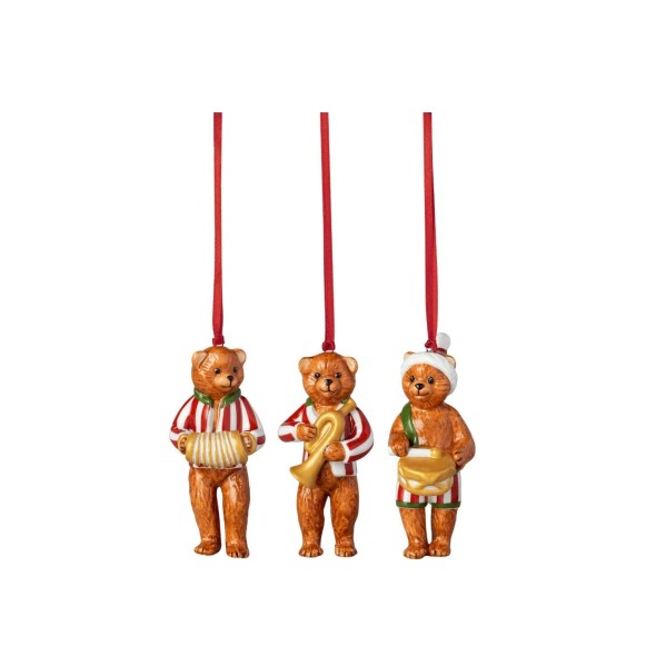 Villeroy & Boch Στολίδι πορσελάνινο σετ 3 τεμ. Teddy Bears σειρά Nostalgic Ornaments