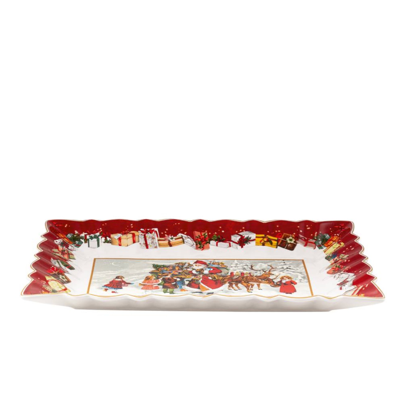 Villeroy & Boch Πιατέλλα παραλληλόγραμμη 35Χ23Χ3,5 εκ. Santa and Kids σειρά Toy's Fantasy Χριστουγεννιάτικα