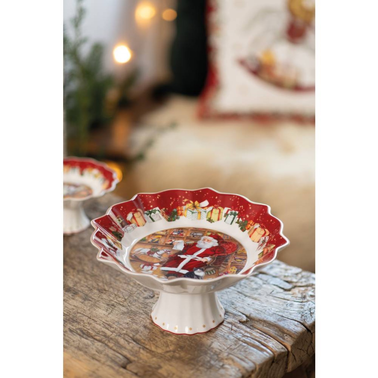 Villeroy & Boch Μπολ με πόδι 24 εκ. Santa reads wish lists σειρά Toy's Fantasy Χριστουγεννιάτικα