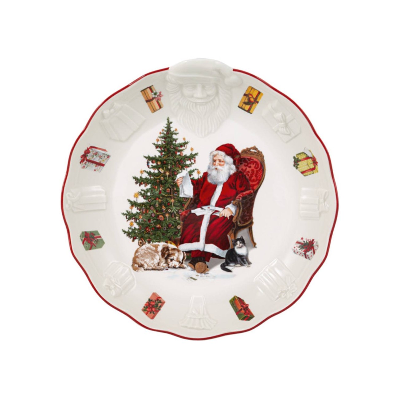 Villeroy & Boch Μπωλ μεγάλο 25 εκ. Santa Relief Wish List σειρά Toy's Fantasy Χριστουγεννιάτικα