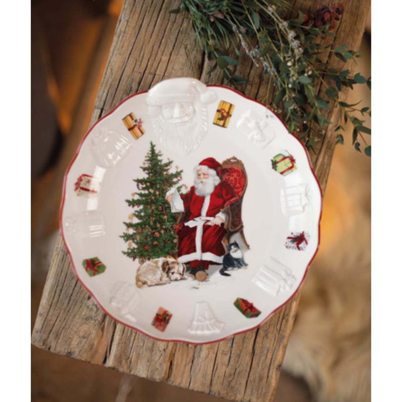 Villeroy & Boch Μπωλ μεγάλο 25 εκ. Santa Relief Wish List σειρά Toy's Fantasy Χριστουγεννιάτικα
