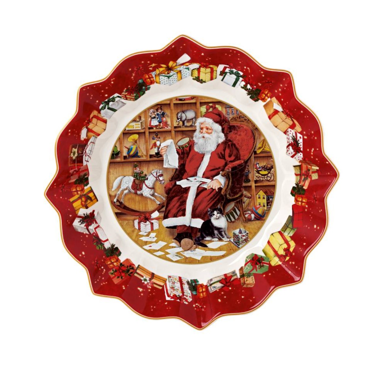 Villeroy & Boch Μπολ μεγάλο 25 εκ. Santa reads wish lists σειρά Toy's Fantasy Χριστουγεννιάτικα