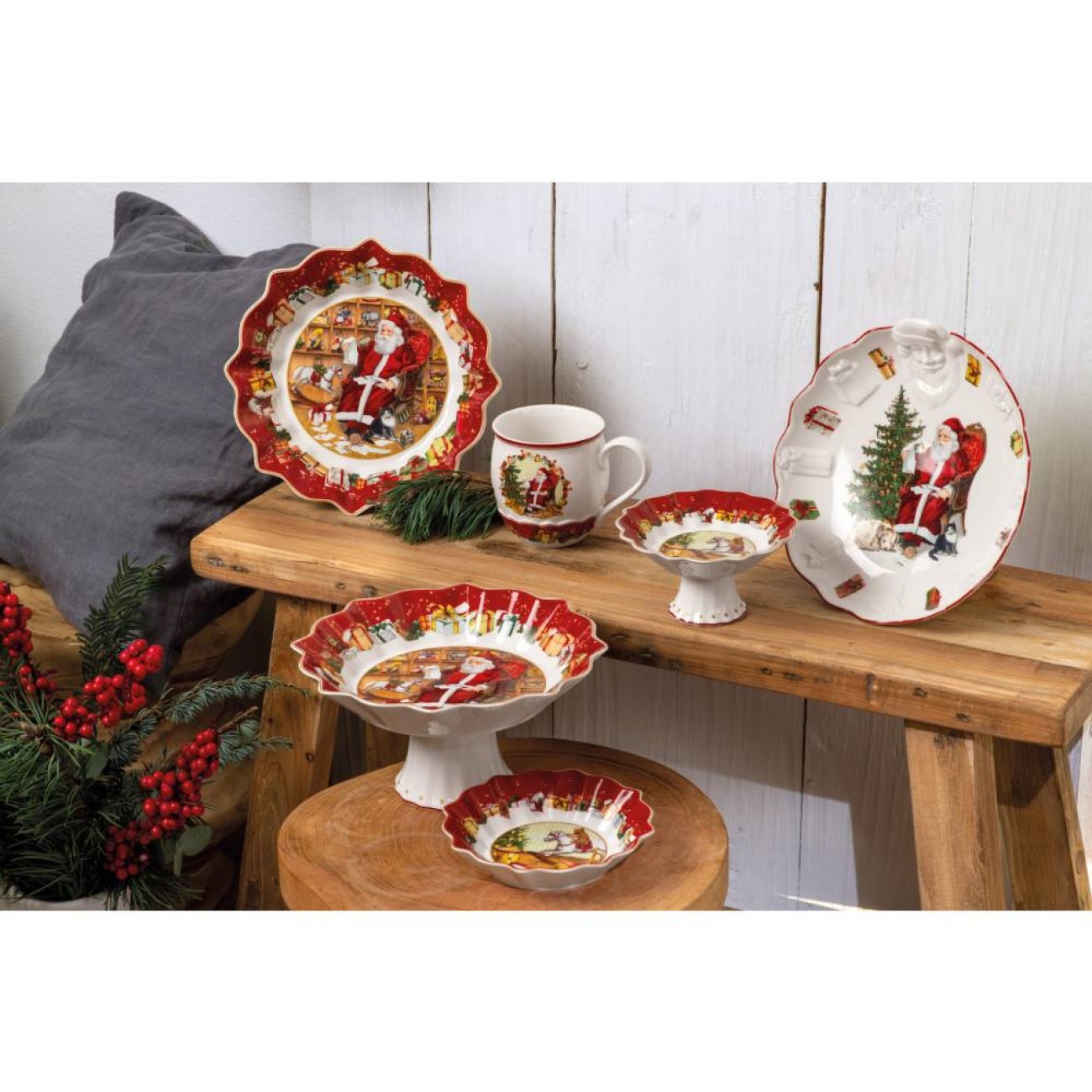 Villeroy & Boch Μπολ μεγάλο 25 εκ. Santa reads wish lists σειρά Toy's Fantasy Χριστουγεννιάτικα