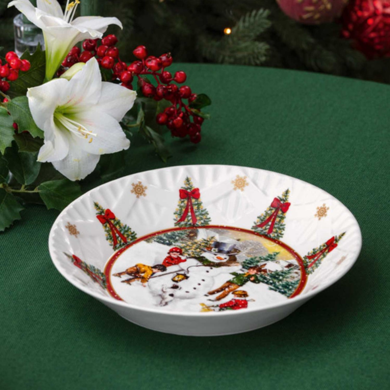 Villeroy & Boch Μπωλ μεγάλο 24 εκ. Snowman σειρά Toy's Fantasy Χριστουγεννιάτικα