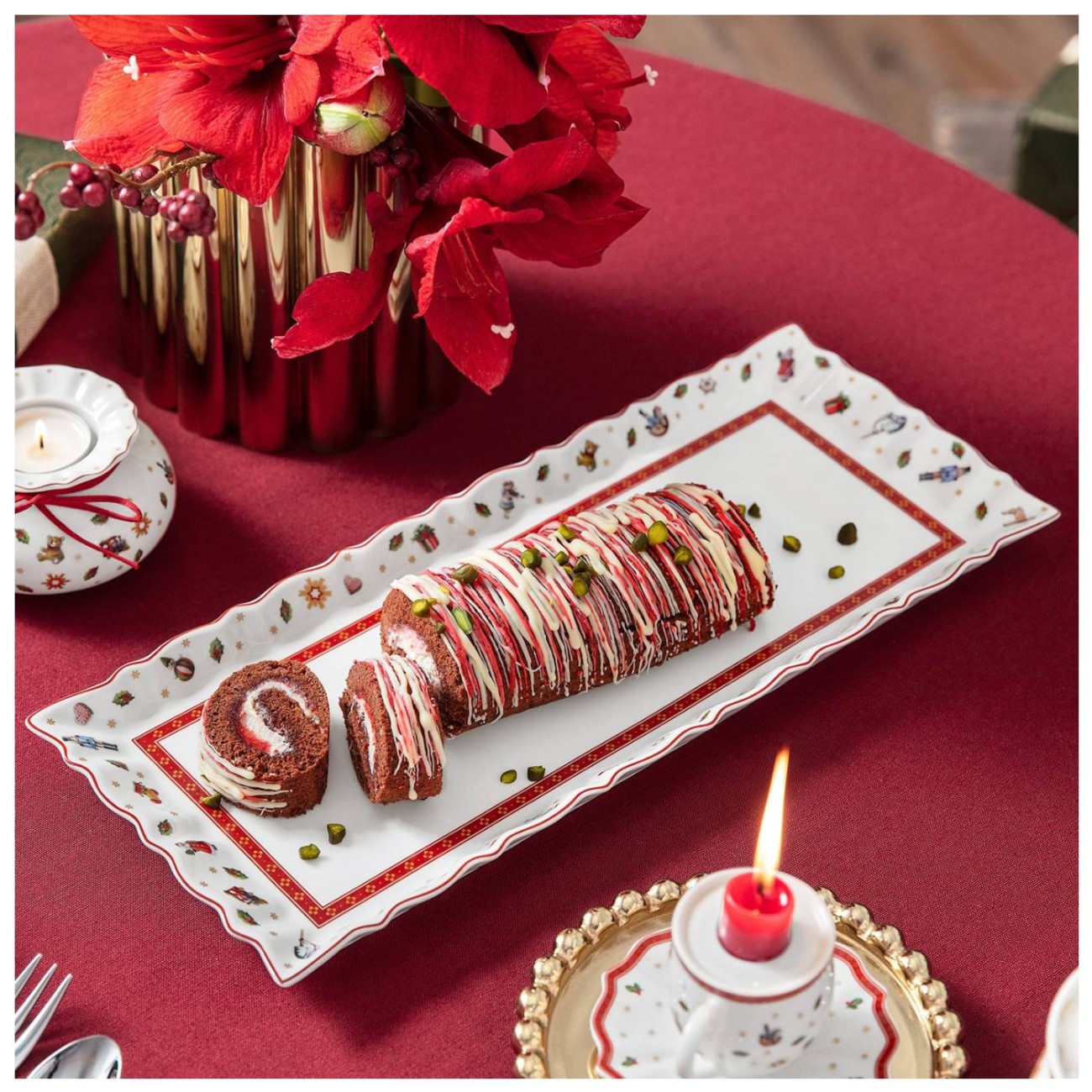 Villeroy & Boch Πιατέλα παραλληλόγραμμη 39Χ16cm σειρά Toy's Delight Χριστουγεννιάτικα