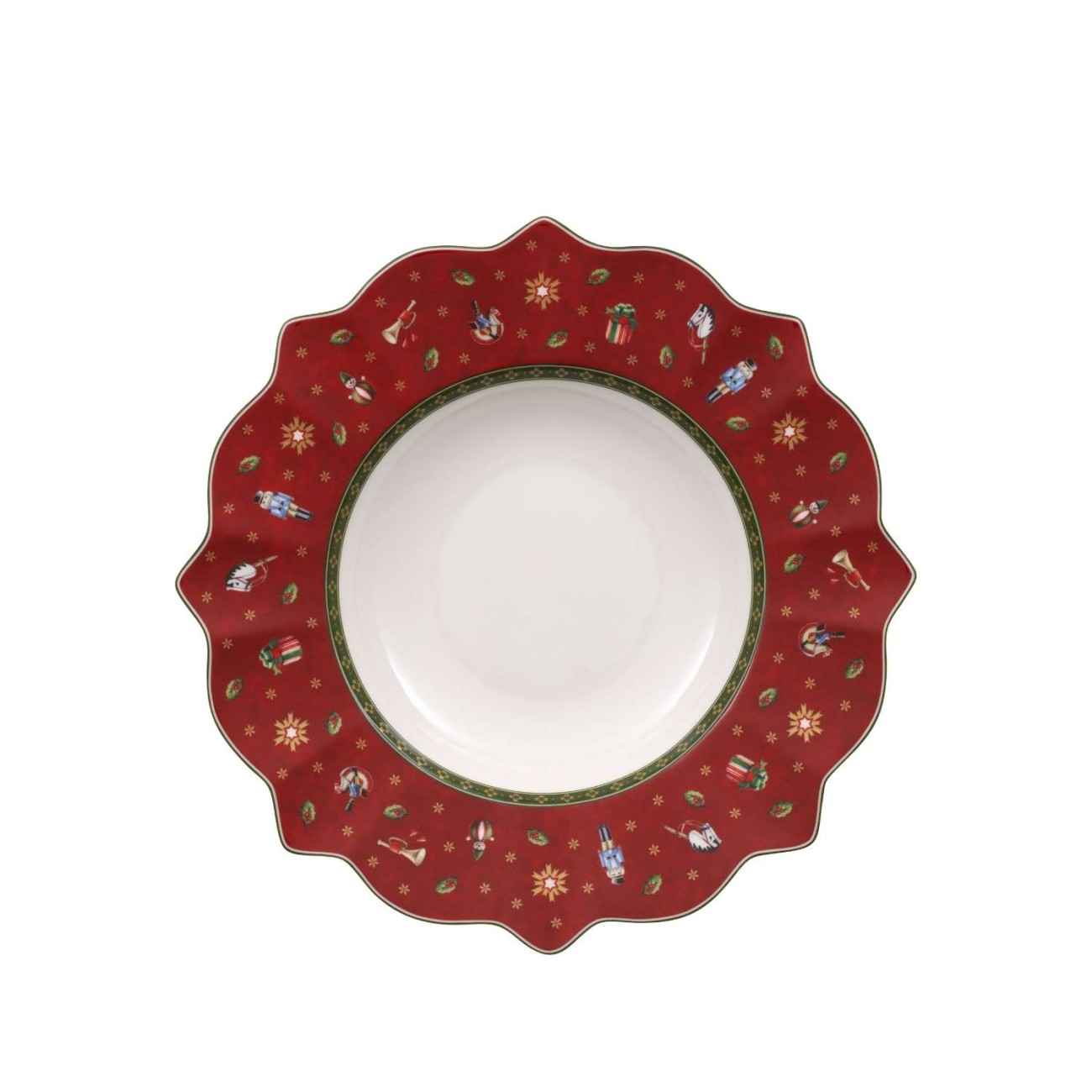 Villeroy & Boch Πιάτο βαθύ 26 εκ. κόκκινο σειρά Toy's Delight Χριστουγεννιάτικα