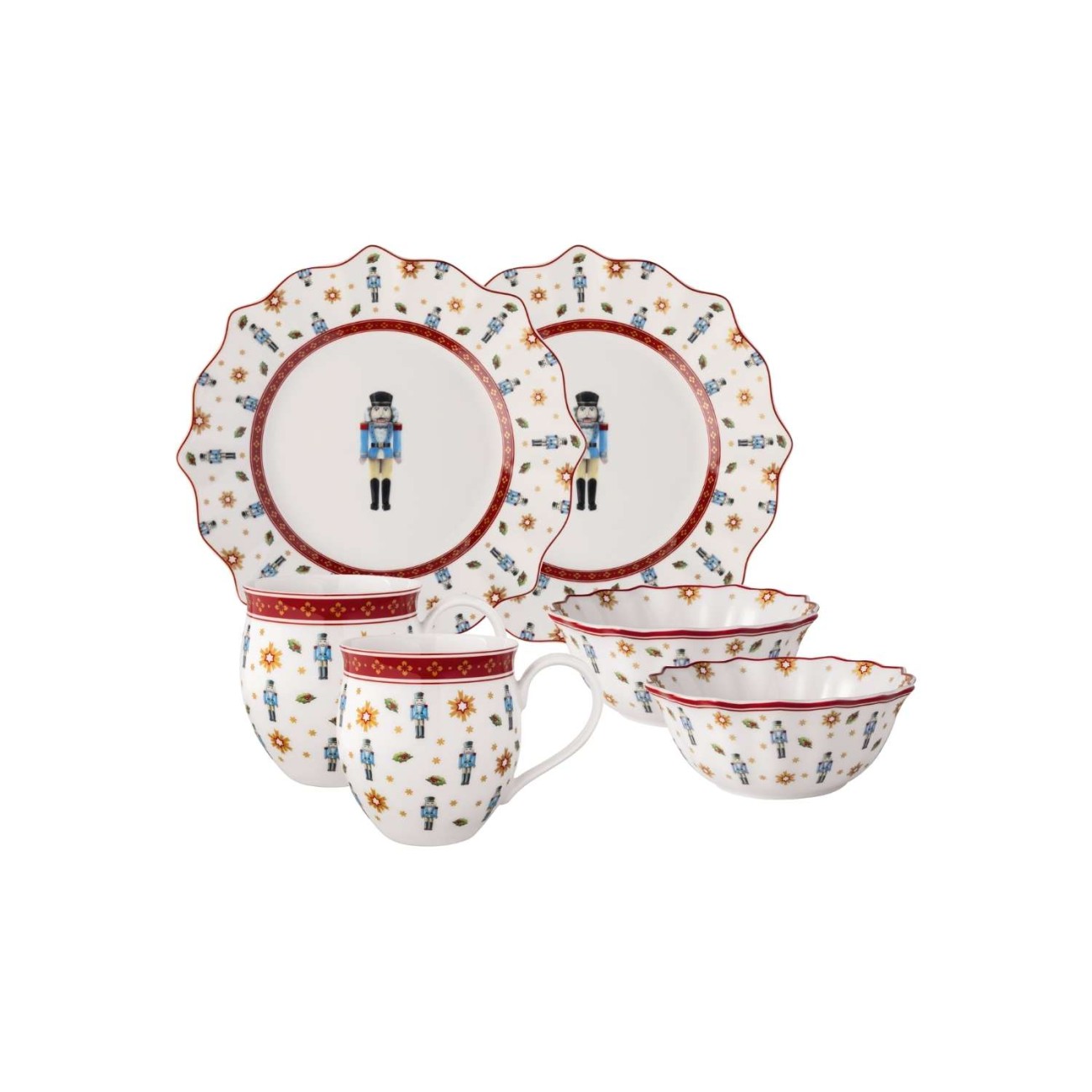 Villeroy & Boch Σετ 6 τεμ. Breakfast for Two Nutcracker σειρά Toy's Delight Χριστουγεννιάτικα