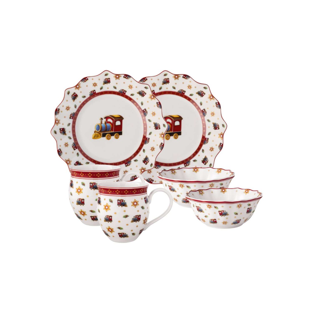 Villeroy & Boch Σετ 6 τεμ. Breakfast for Two Locomotive σειρά Toy's Delight Χριστουγεννιάτικα