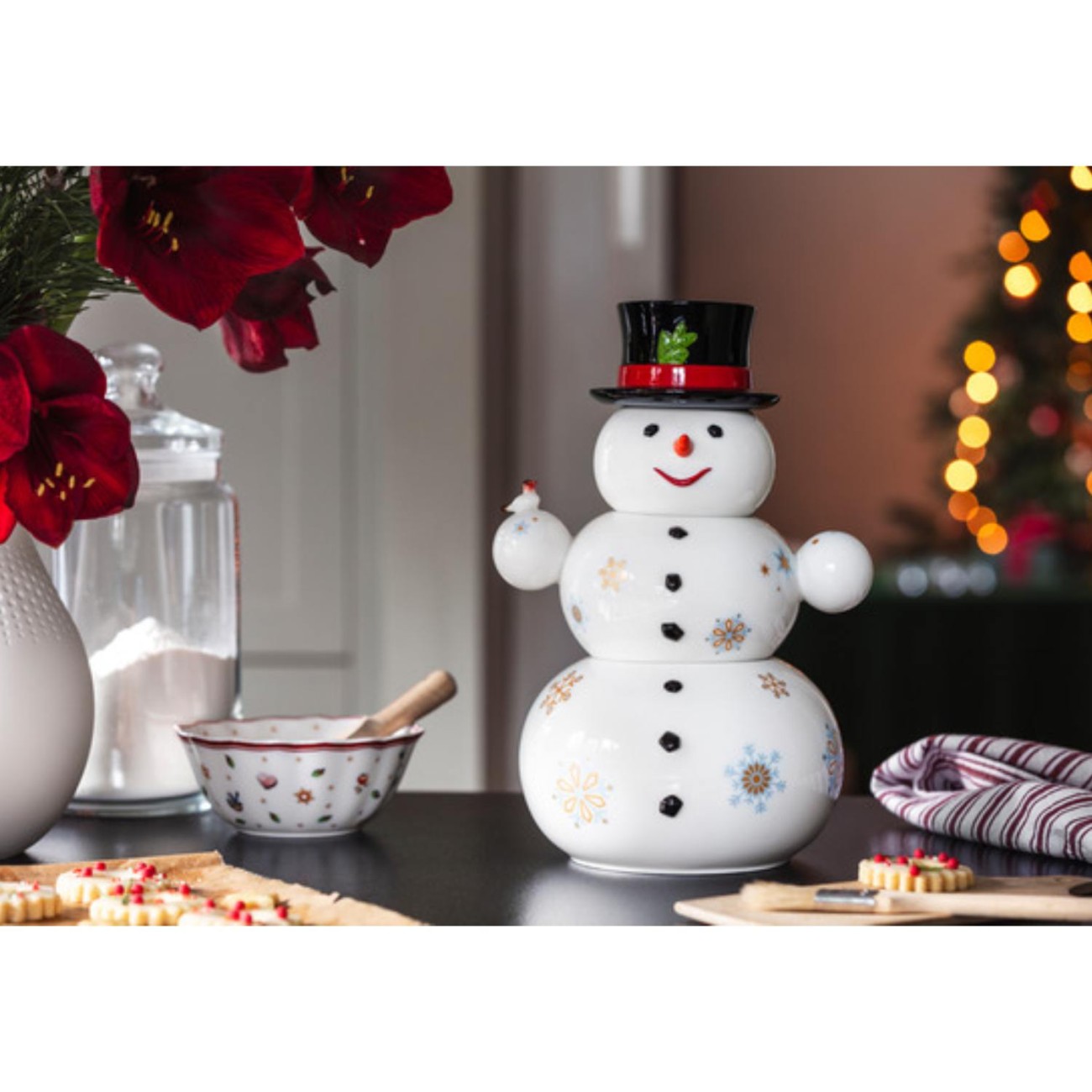 Villeroy & Boch Κουτί διακοσμητικό 20,5Χ18Χ13 εκ. Snowman σειρά Christmas Toys Memory Χριστουγεννιάτικα