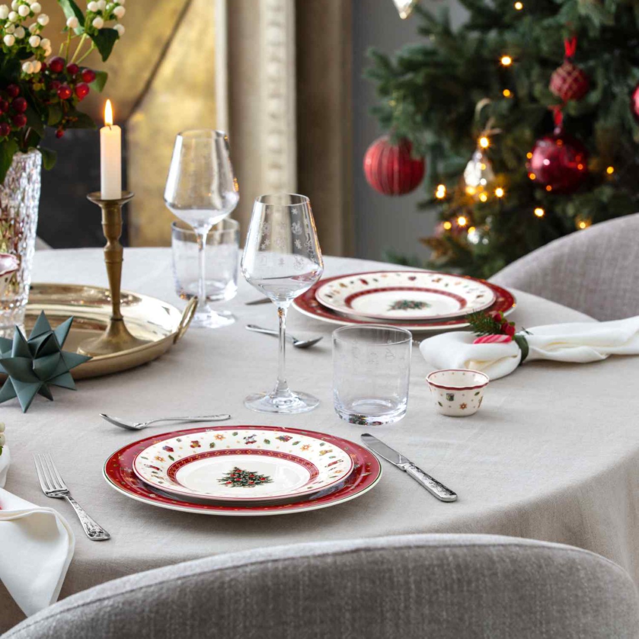 Villeroy & Boch Πιάτο φρούτου 21,5 εκ. White σειρά Toy's Delight Specials Χριστουγεννιάτικα