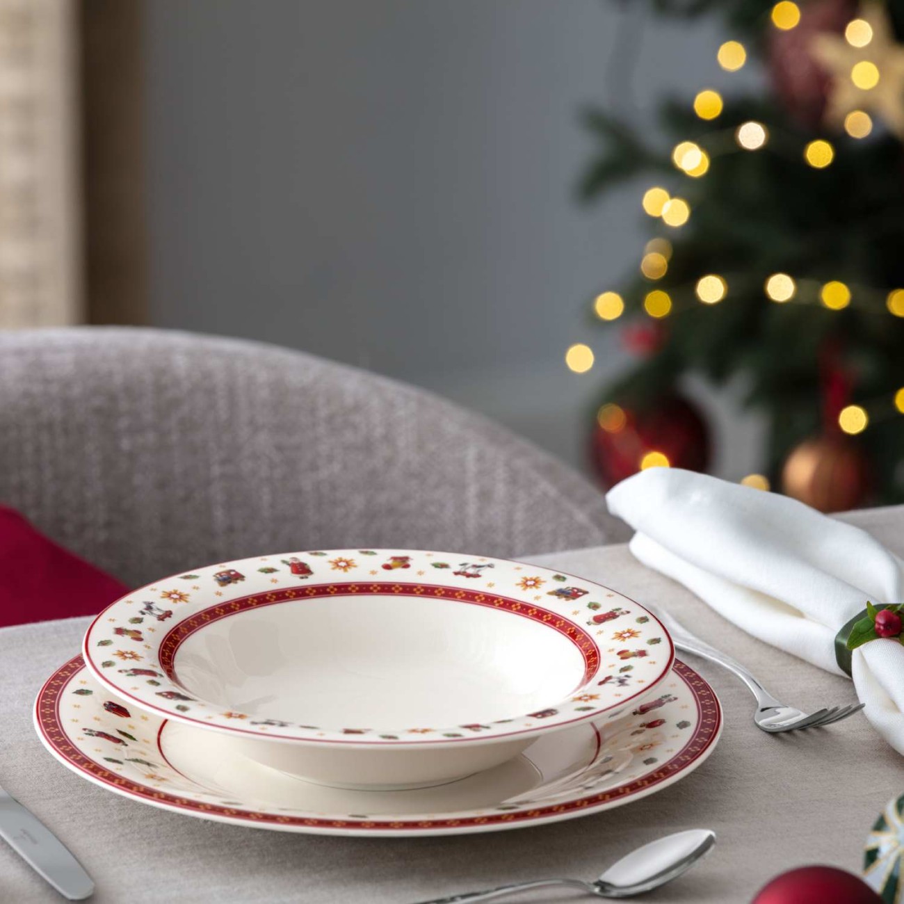 Villeroy & Boch Πιάτο βαθύ 23 εκ. White σειρά Toy's Delight Specials Χριστουγεννιάτικα