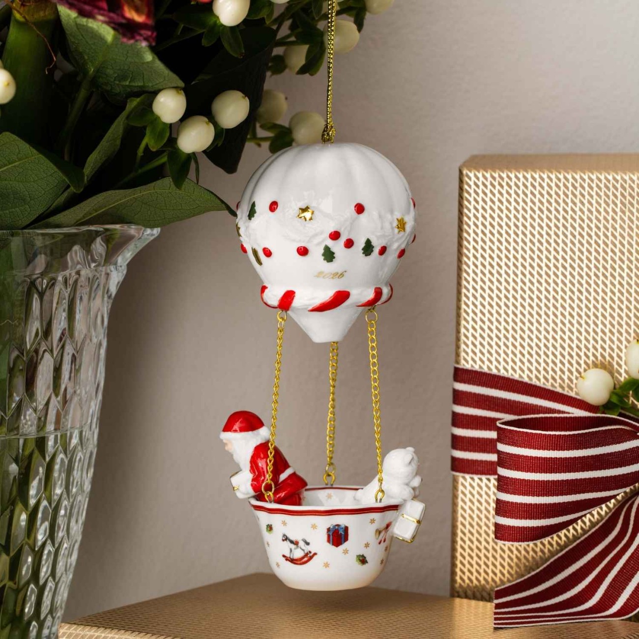 Villeroy & Boch Στολίδι Hot Air Balloon 2026 σειρά Christmas Classics Χριστουγεννιάτικα