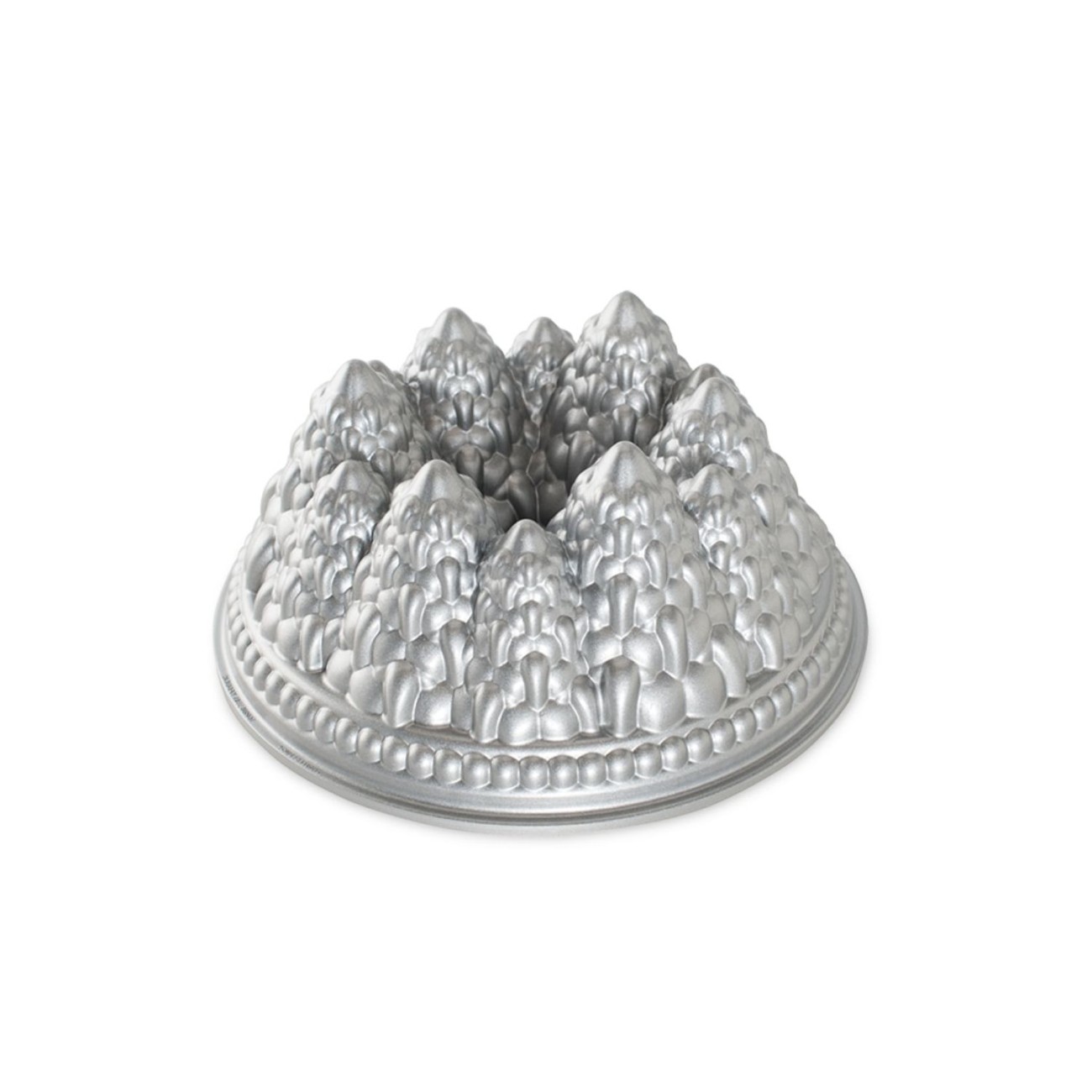 Nordic Ware Φόρμα για κέικ με τρύπα Pine Forest 25x11εκ. σειρά Sparkling Silver Holiday Χριστουγεννιάτικα