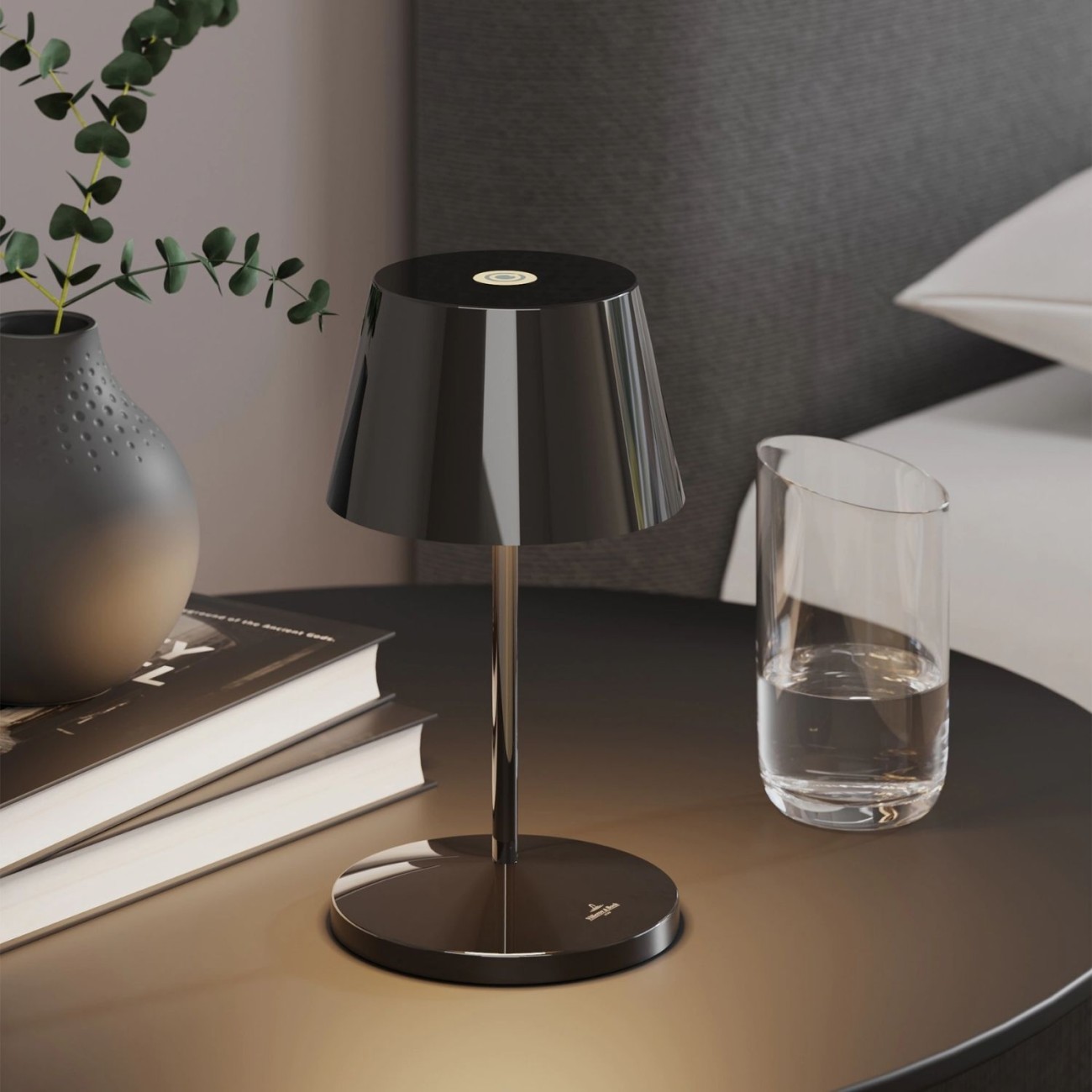 Villeroy & Boch Λάμπα 20 εκ./2,2W Space Grey στρογγυλή βάση σειρά Seoul RC Sompex Επιτραπέζια/Επαναφορτιζόμενα