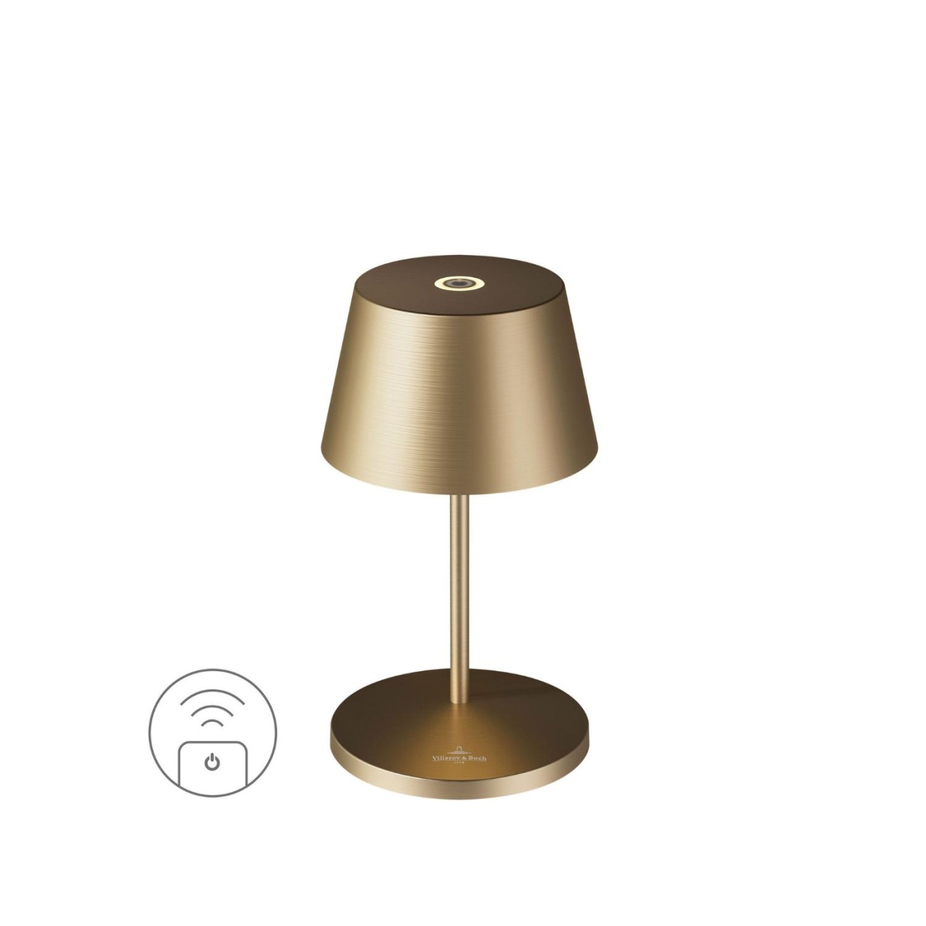 Villeroy & Boch Λάμπα 20 εκ./2,2W Brushed Gold στρογγυλή βάση σειρά Seoul RC Sompex Επιτραπέζια/Επαναφορτιζόμενα