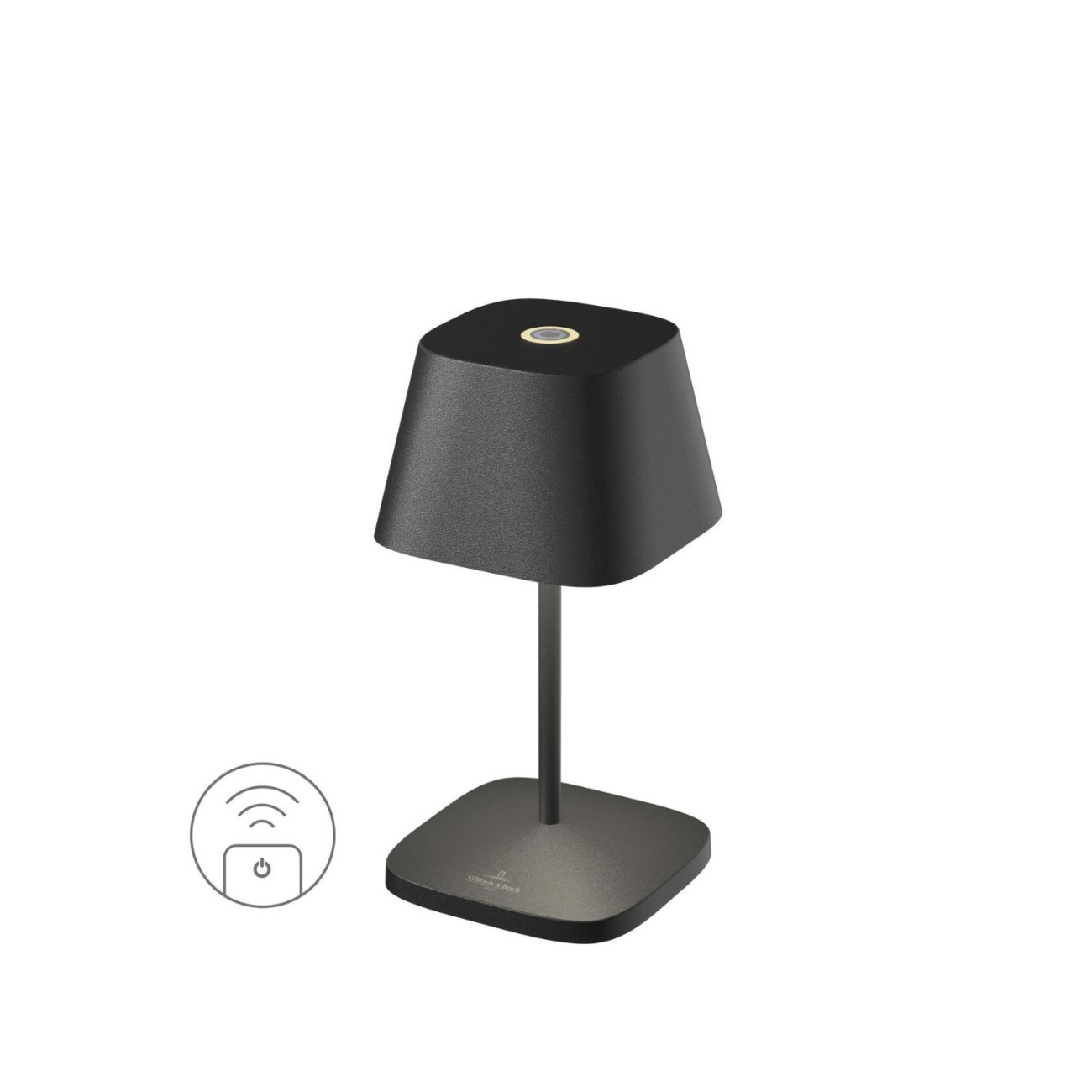 Villeroy & Boch Λάμπα 20 εκ./2,2W Black Led τετράγωνη βάση σειρά Neapel RC Sompex Φωτιστικά