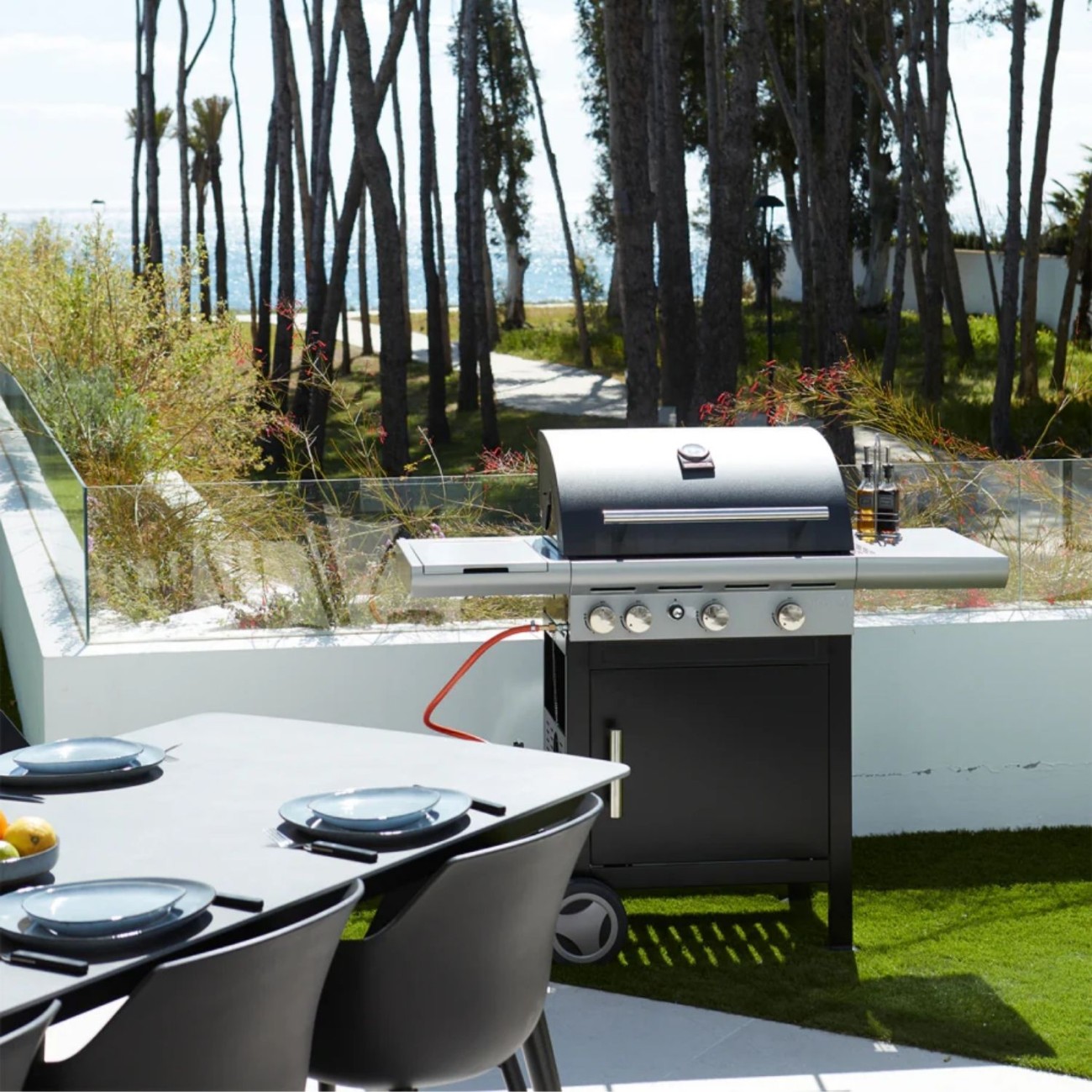 Barbecook Μπαρμπεκιου γκαζιού 3 θέσεων μαύρο σειρά Spring 3212 BBQ Υγραερίου & Κάρβουνου