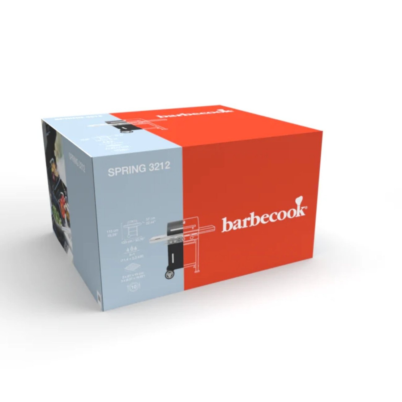 Barbecook Μπαρμπεκιου γκαζιού 3 θέσεων μαύρο σειρά Spring 3212 BBQ Υγραερίου & Κάρβουνου