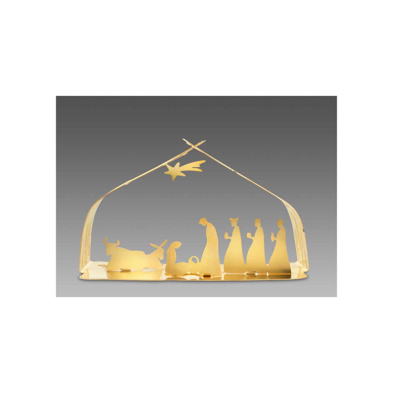 Alessi Φάτνη Gold Steel 23x13x10εκ σειρά Bark Χριστουγεννιάτικα