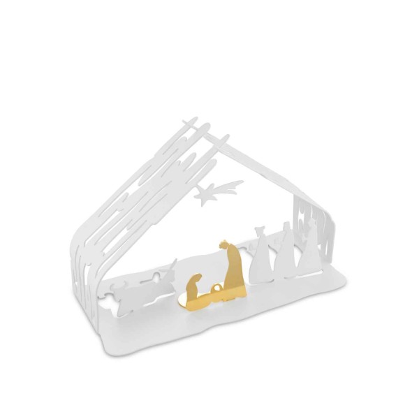 Alessi Φάτνη White/Gold Steel 23x13x10εκ σειρά Bark Alessi Φάτνη White/Gold Steel 23x13x10εκ σειρά Bark
