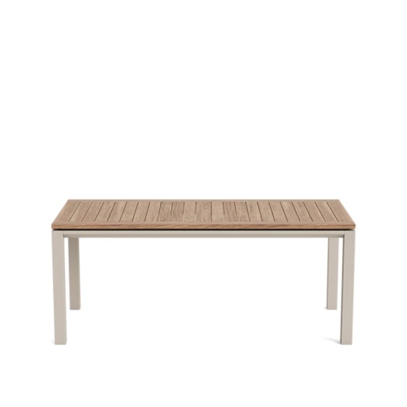 Life Outdoor Living Τραπέζι φαγητού 180x90εκ. μπεζ με ξύλινη teak επιφάνεια  σειρά Concept 
