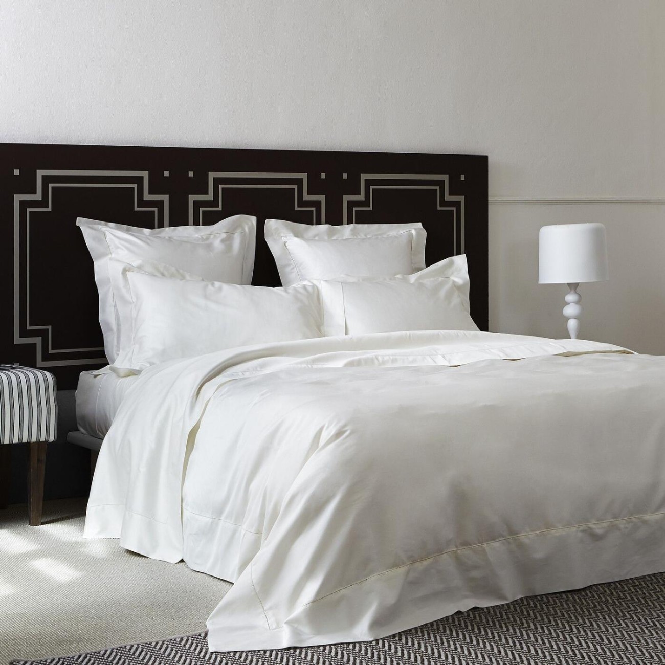 Frette Παπλωματοθήκη 240Χ220εκ. χρώμα λευκό 100% βαμβάκι σειρά  Single Ajour  Παπλωματοθήκες