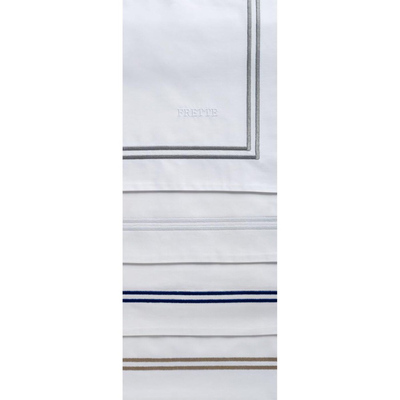 Frette  Μαξιλαροθήκη 51Χ71εκ. χρώμα λευκό/2 λευκές ρίγες,100% βαμβάκι περκάλε σειρά Hotel Classic Μαξιλαροθήκες