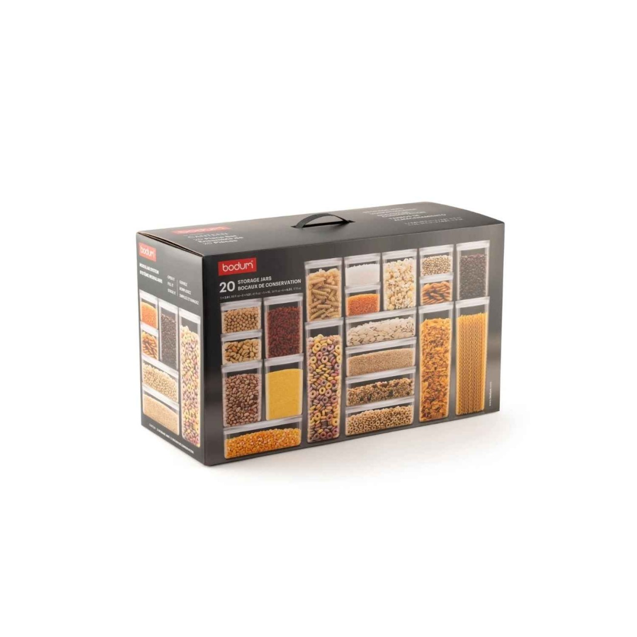 Bodum Σετ 4 δοχείων αποθήκευσης, 0.25l, 0.6l, 1.0l, 2.0l Muskmelon  σειρά CHAMBORD CLASSIC σειρά Set Δοχεία Τροφίμων