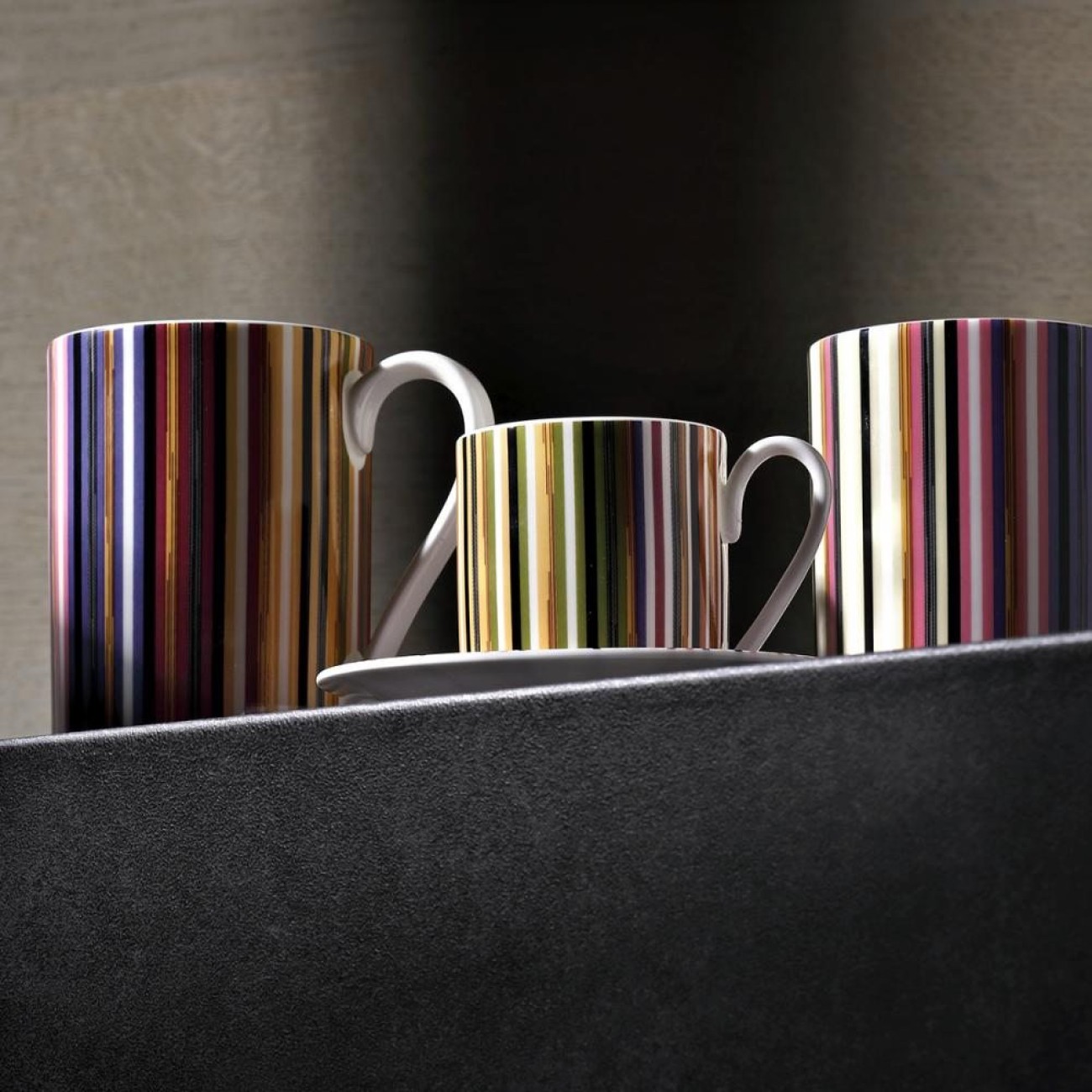 Missoni Σετ 2 Τεμ. Φλυτζάνι/πιάτο εσπρέσσο 0,10λτ. σειρά Stripes Jenkins 156
 Φλυτζάνια με πιάτα