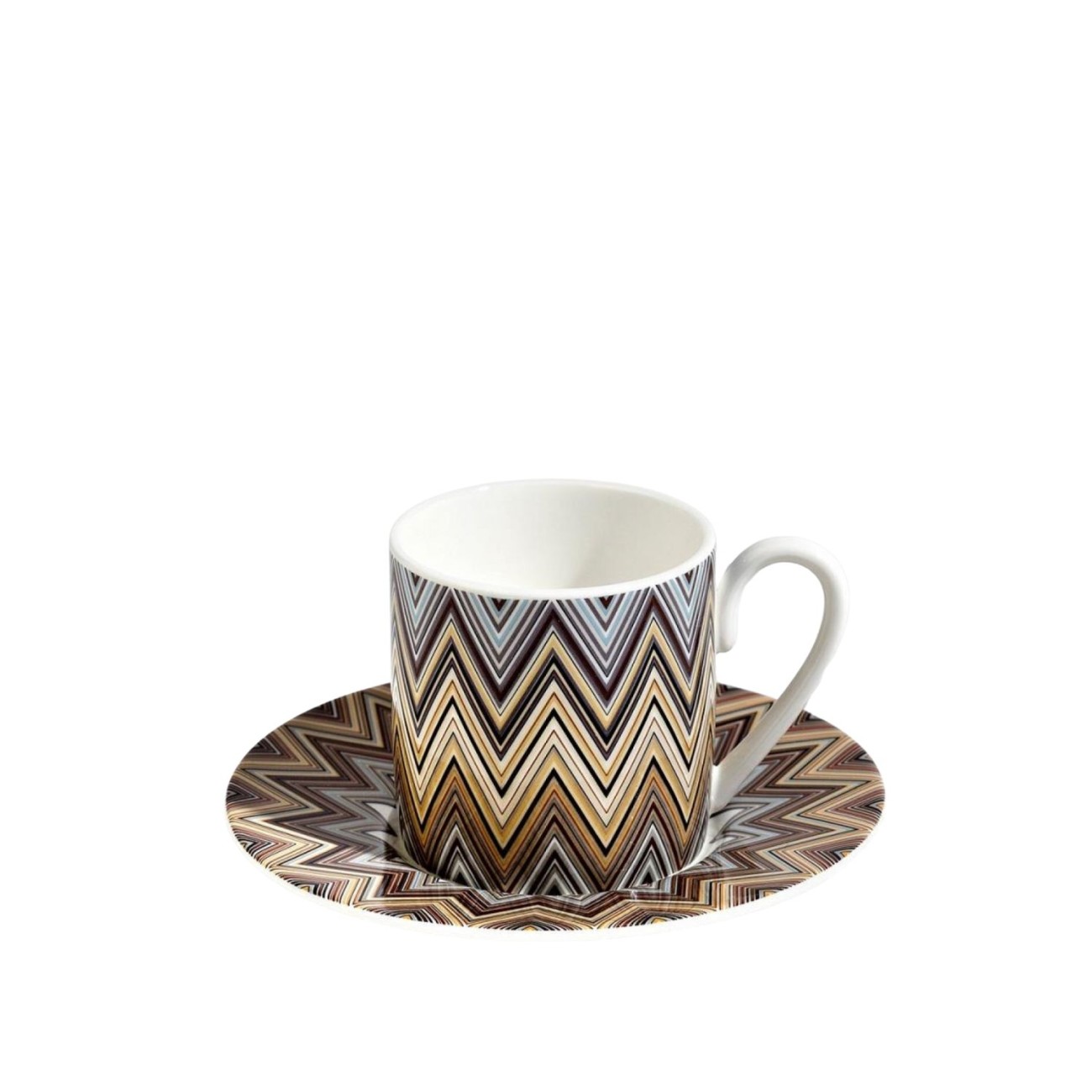 Missoni Σετ 2 Τεμ. Φλυτζάνι/πιάτο εσπρέσσο 0,10λτ. σειρά Zig Zag Jarris 148
 Φλυτζάνια με πιάτα