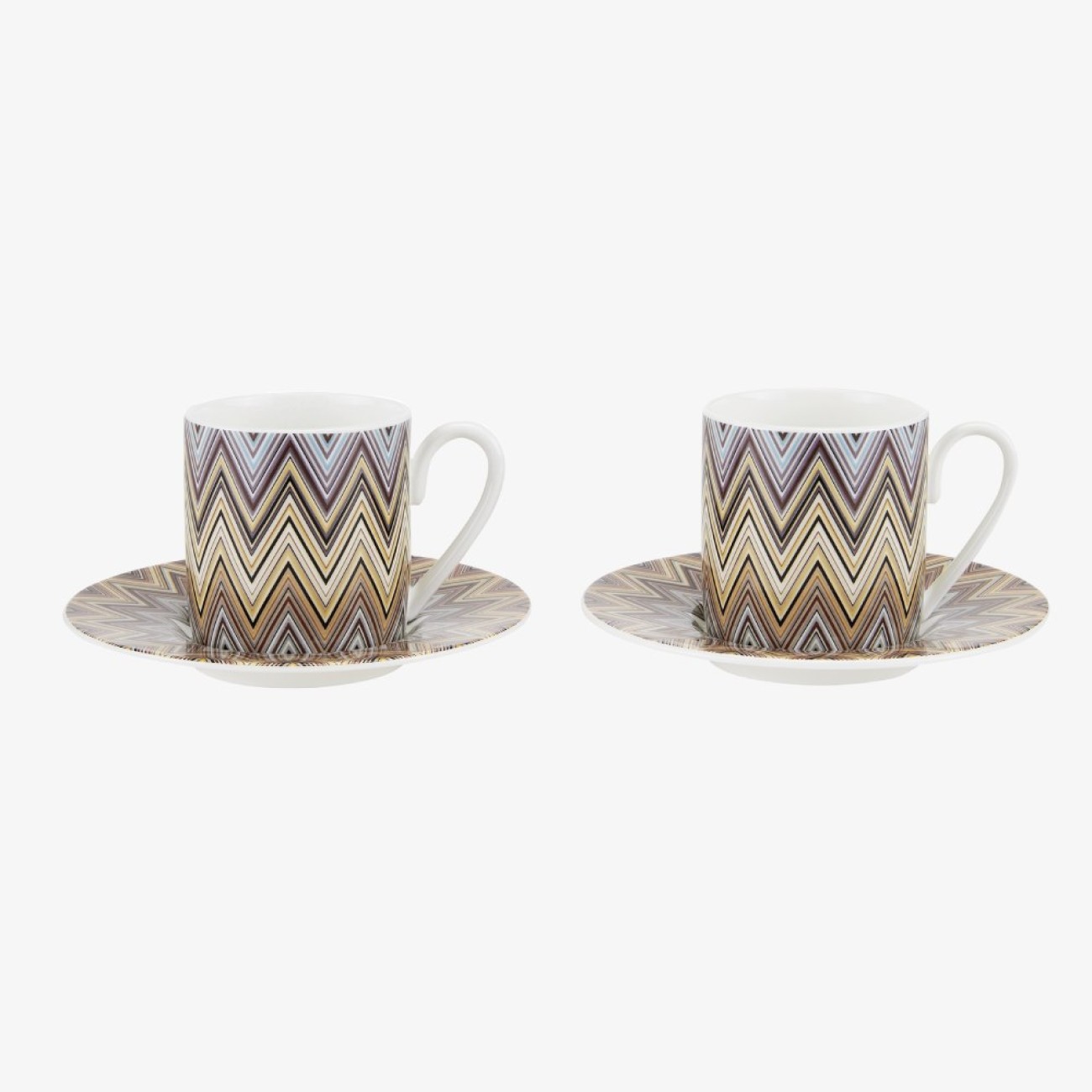 Missoni Σετ 2 Τεμ. Φλυτζάνι/πιάτο εσπρέσσο 0,10λτ. σειρά Zig Zag Jarris 148
 Φλυτζάνια με πιάτα