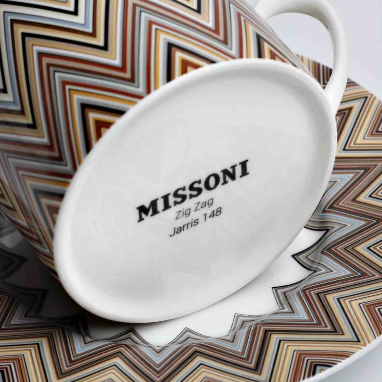 Missoni Σετ 2 Τεμ. Φλυτζάνι/πιάτο καφέ 0,20λτ. σειρά Zig Zag Jarris 148
 Φλυτζάνια με πιάτα