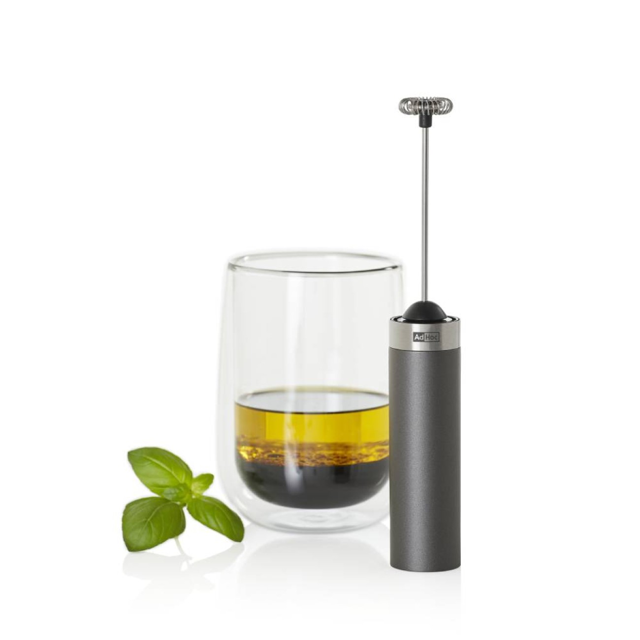 AdHoc Χτυπητήρι φραπέ/αφρόγαλα 21x3cm (περιλαμβάνει 3 μπαταρίες) γκρι σκούρο σειρά Rapid.3 Καφές/ Τσάι