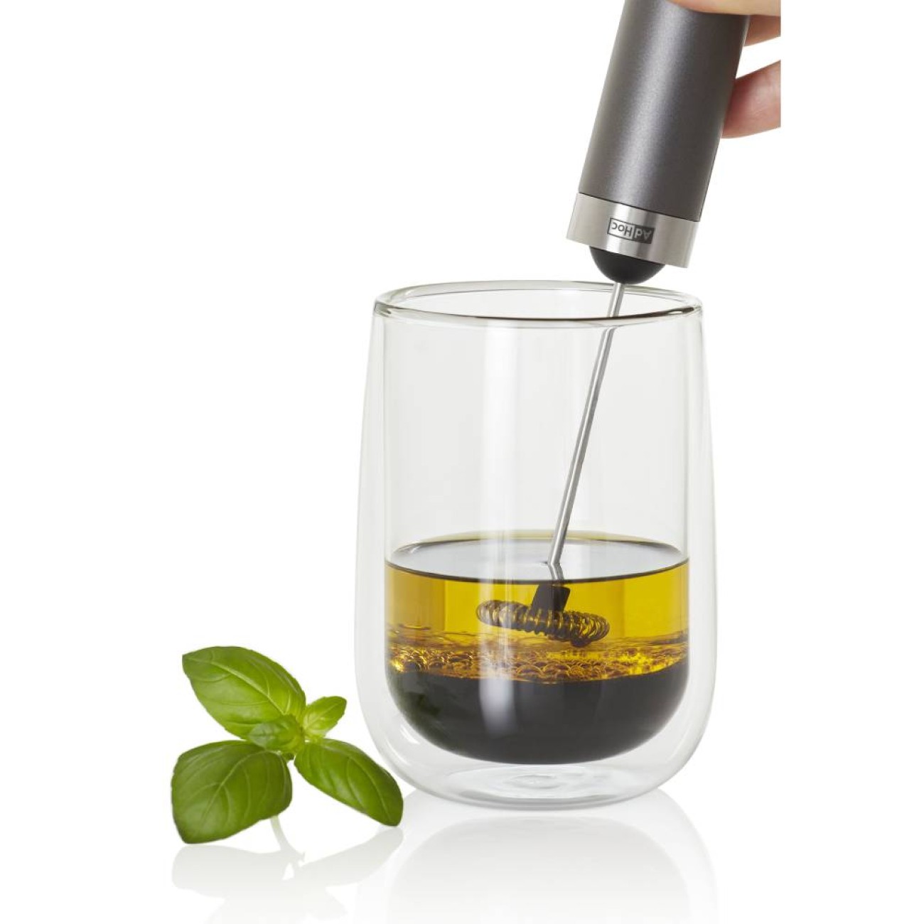 AdHoc Χτυπητήρι φραπέ/αφρόγαλα 21x3cm (περιλαμβάνει 3 μπαταρίες) γκρι σκούρο σειρά Rapid.3 Καφές/ Τσάι