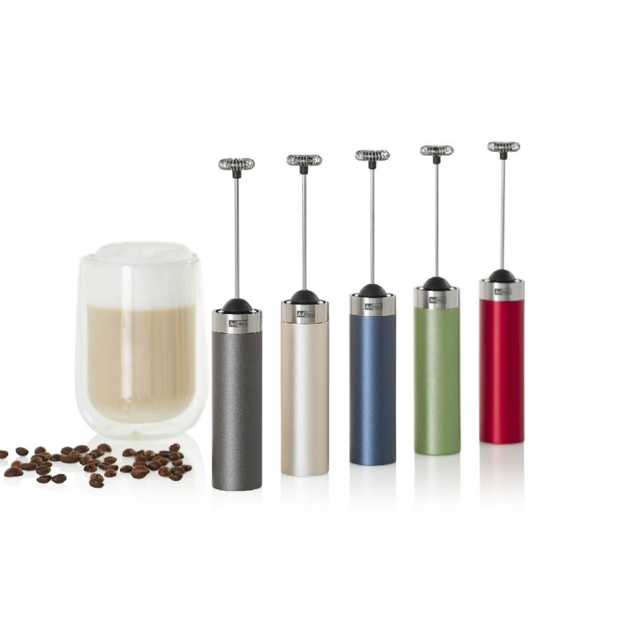 AdHoc Χτυπητήρι φραπέ/αφρόγαλα 21x3cm (περιλαμβάνει 3 μπαταρίες) γκρι σκούρο σειρά Rapid.3 Καφές/ Τσάι