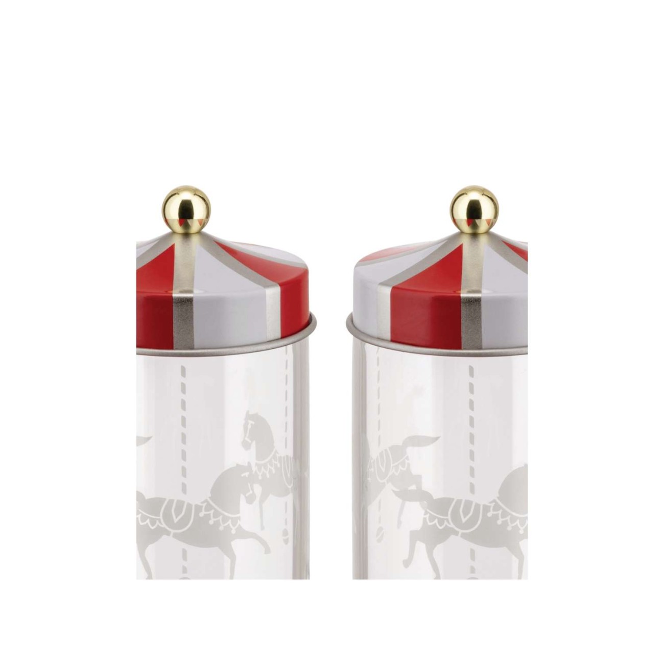 Alessi Σετ 2 τεμ. δοχείο αποθήκευσης μπαχαρικών 14 εκ. σειρά Circus Δοχεία Τροφίμων