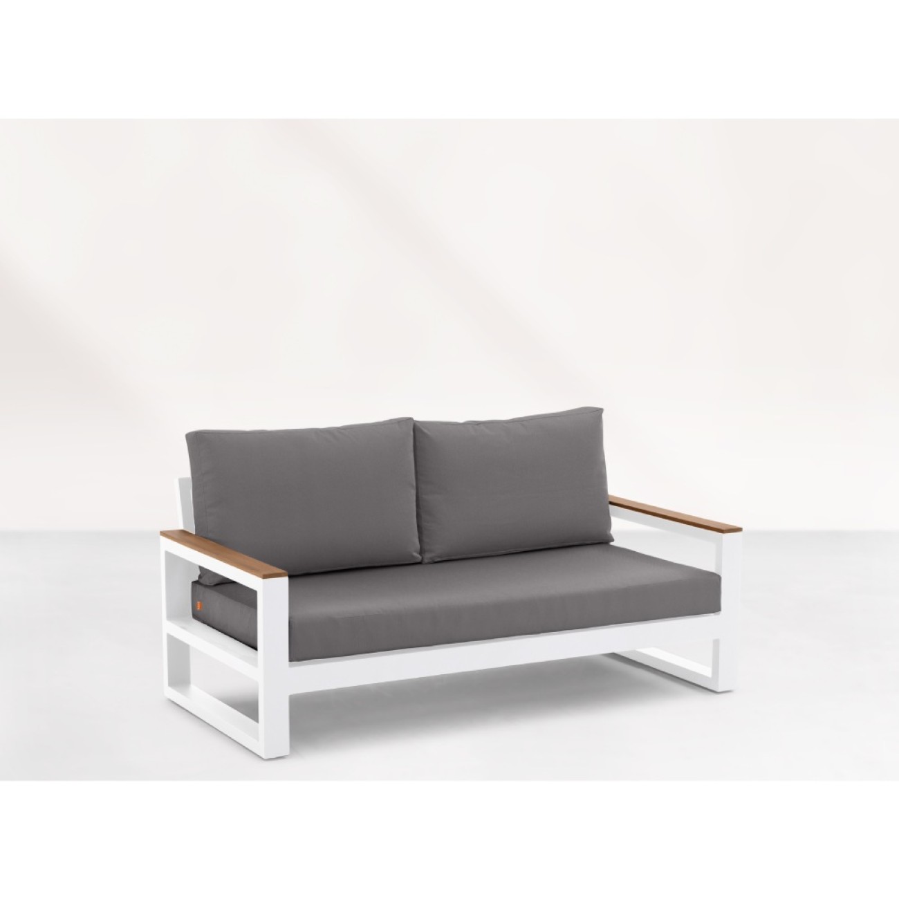 Life Outdoor Living Σαλονάκι λευκό/γκρι/teak σετ 4 τεμ. σειρά Soho Έπιπλα Κήπου